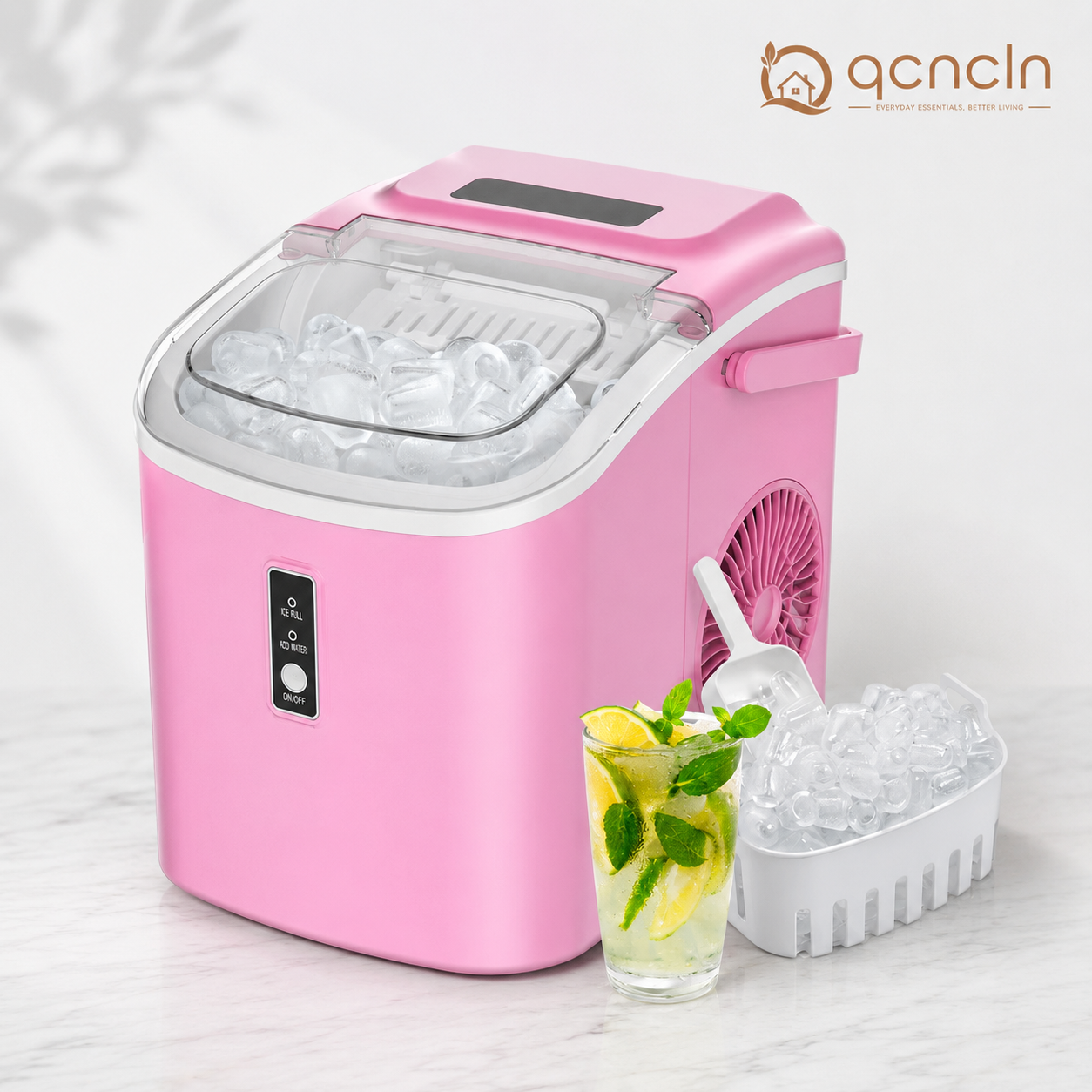 Premium Compact Ice Maker with Fast Cycle & Auto Clean Portable Countertop Ice Machine