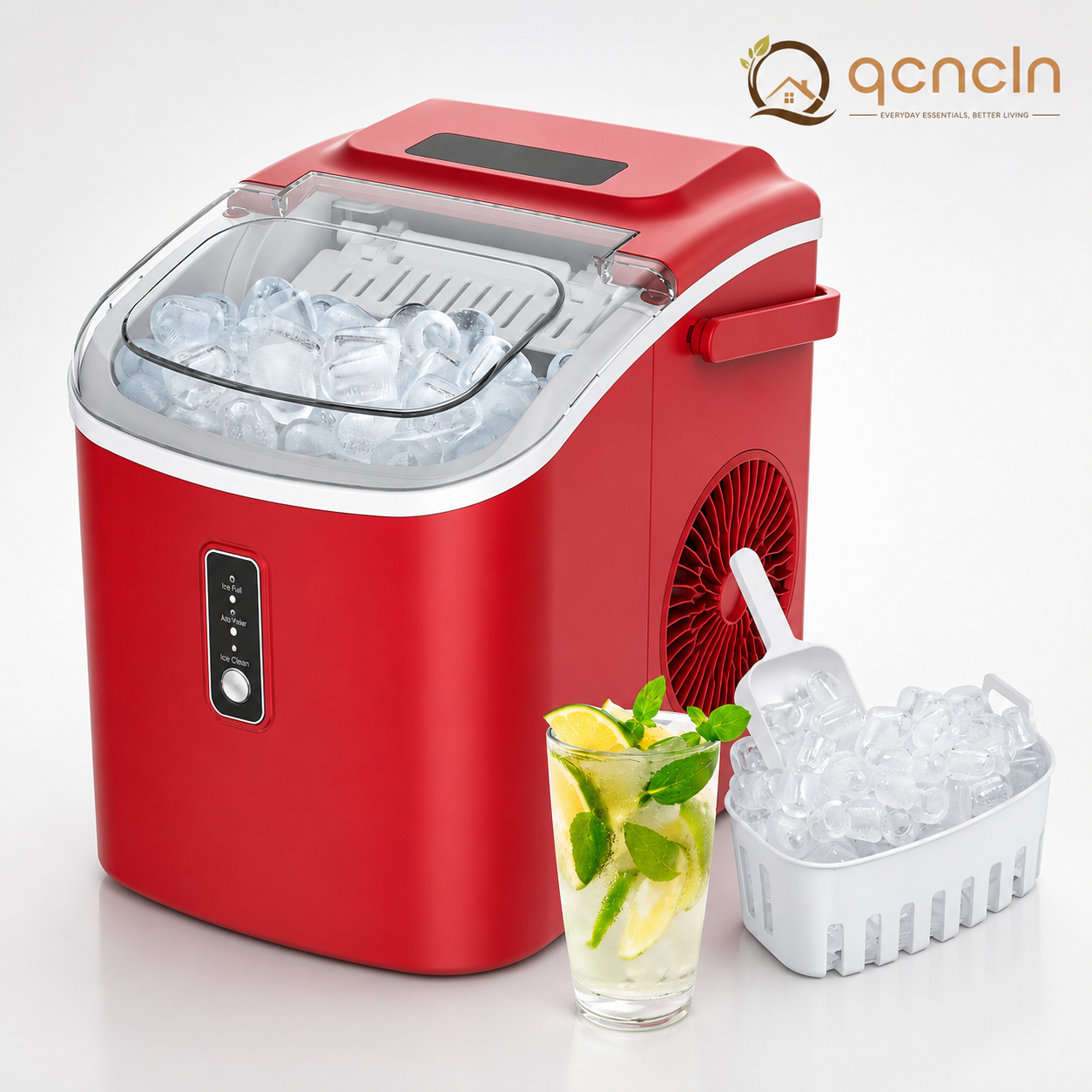 Premium Compact Ice Maker with Fast Cycle & Auto Clean Portable Countertop Ice Machine