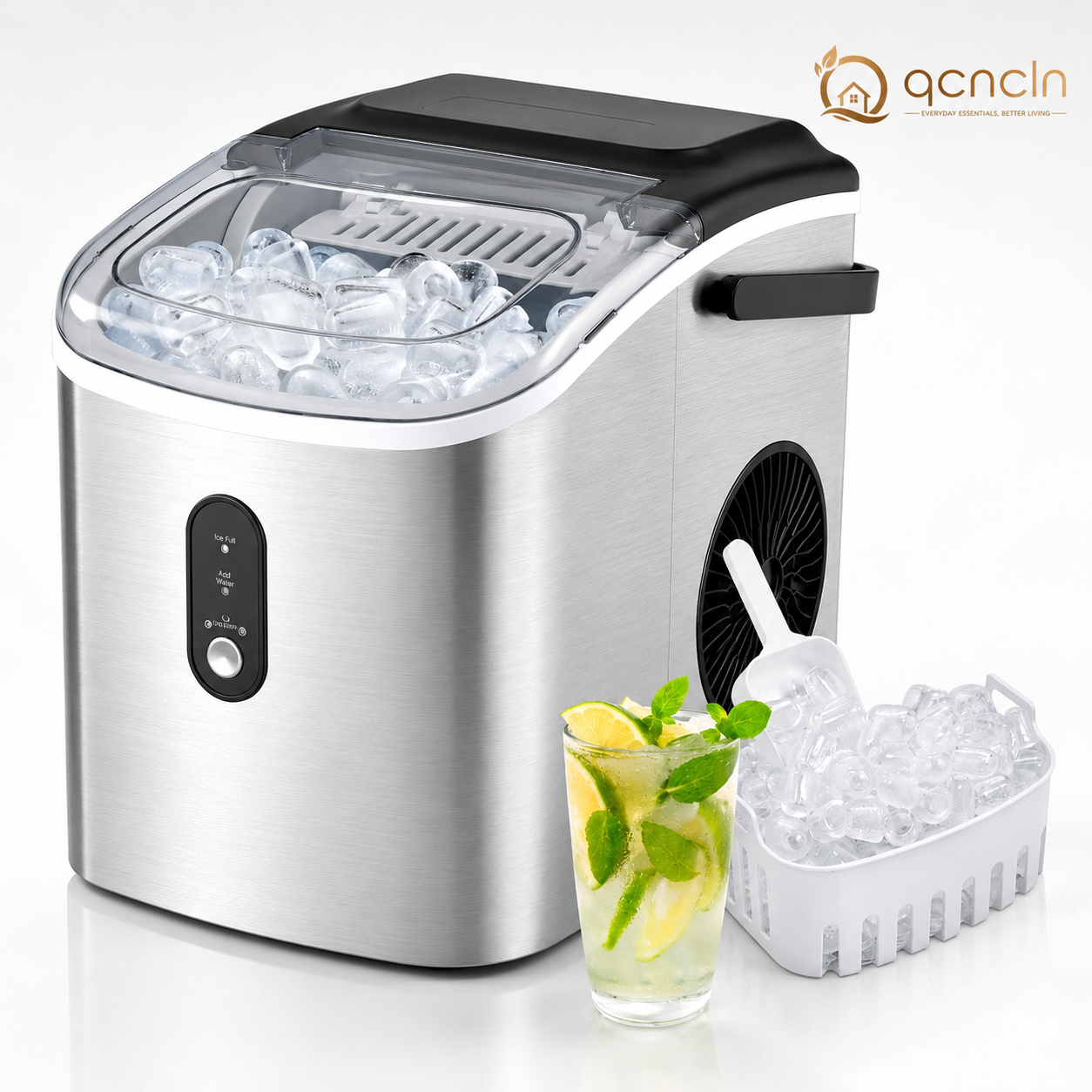 Premium Compact Ice Maker with Fast Cycle & Auto Clean Portable Countertop Ice Machine