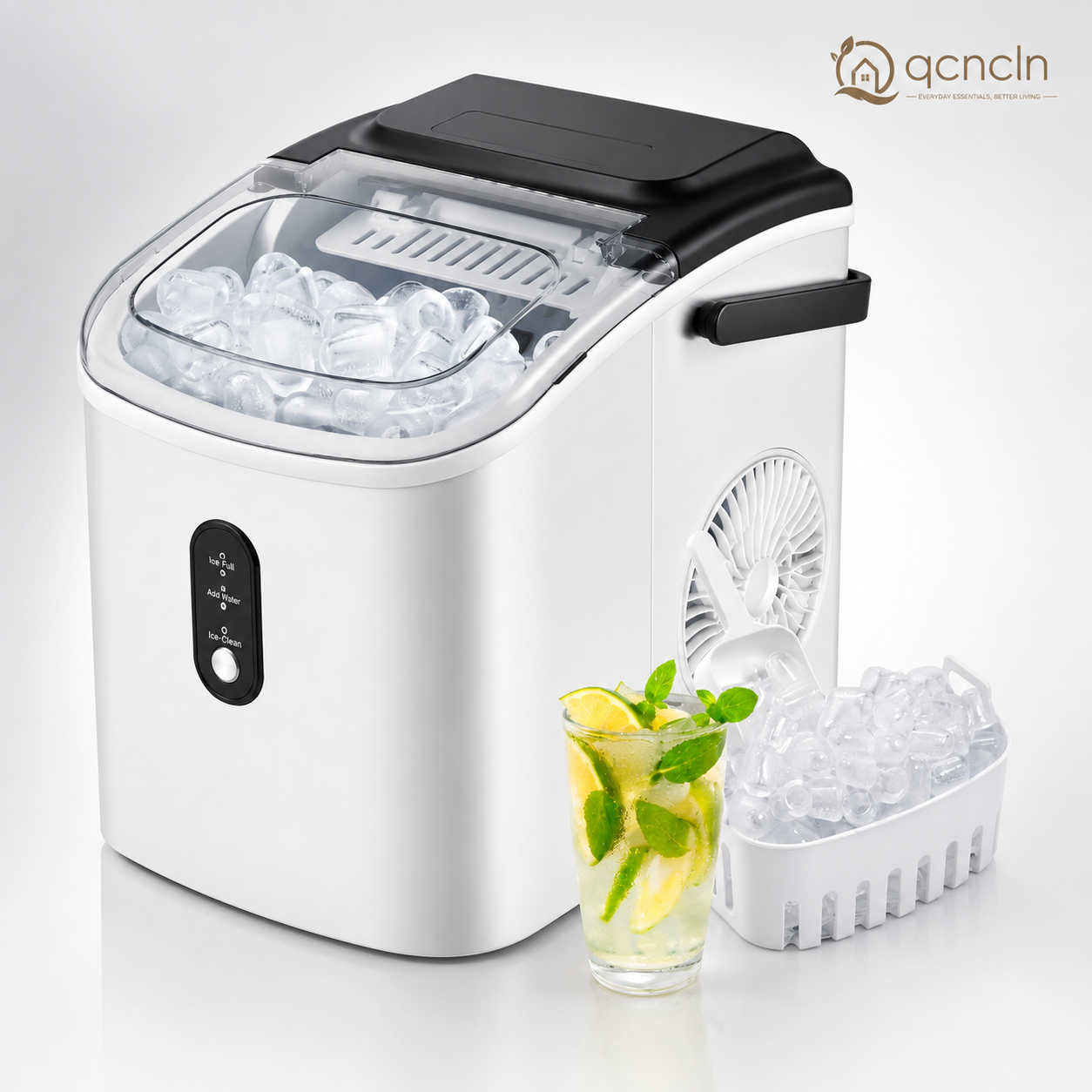 Premium Compact Ice Maker with Fast Cycle & Auto Clean Portable Countertop Ice Machine