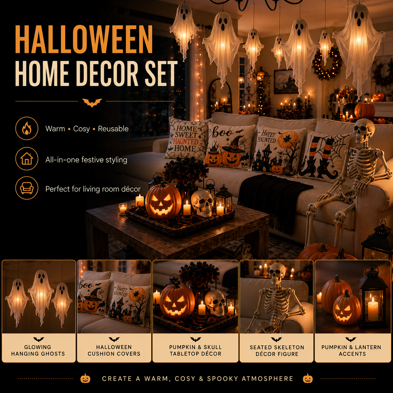 Halloween Celebration 5-Piece Decor Set