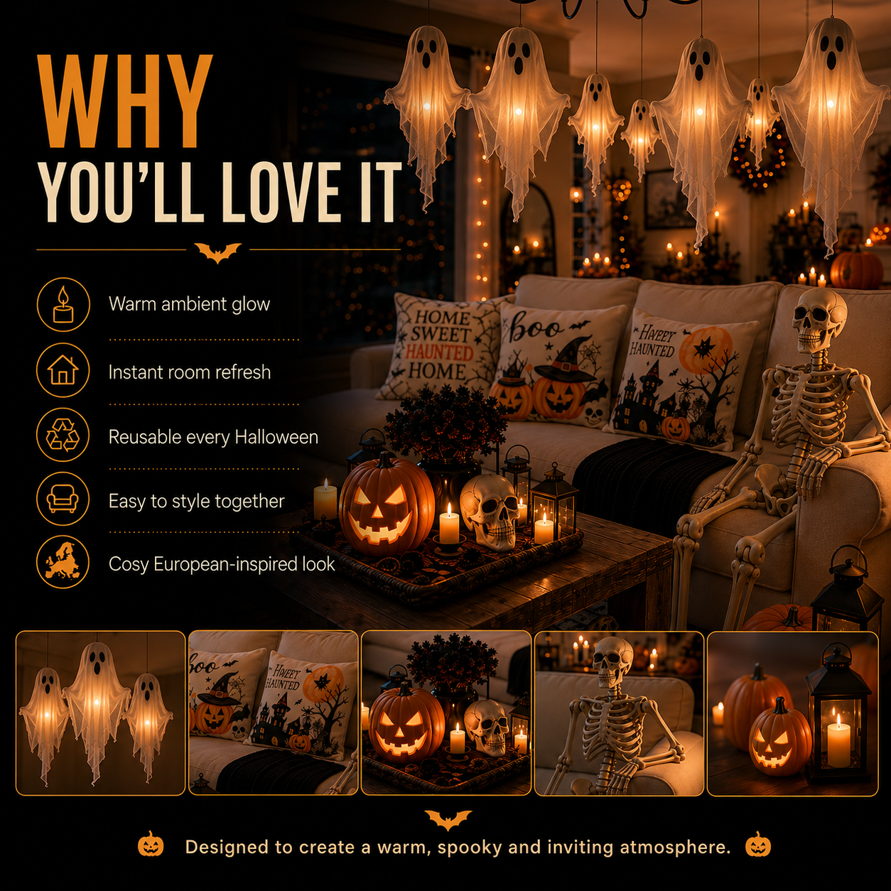 Halloween Celebration 5-Piece Decor Set