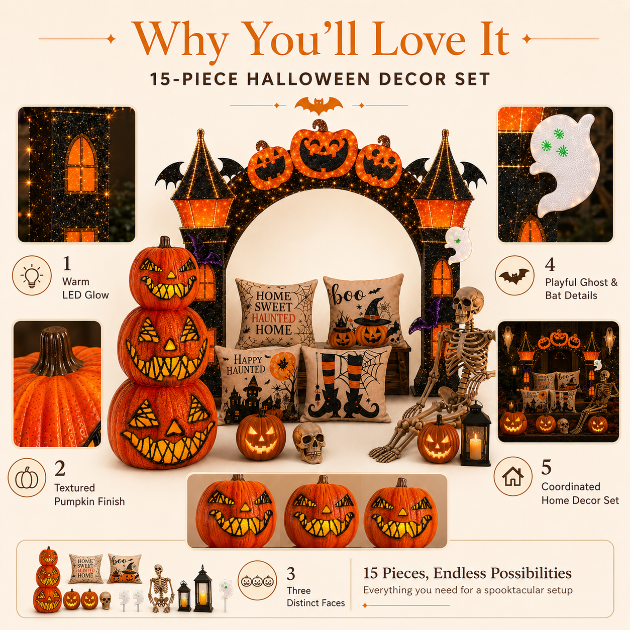 CelebrationHalloween15-Piece Decor Set 