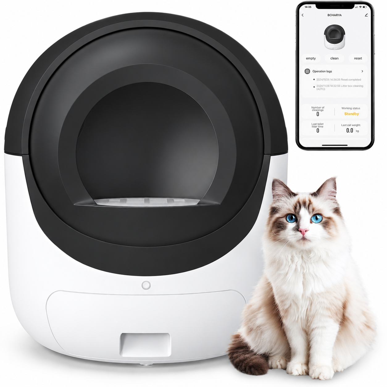 PurrfectCare™ Smart Self-Cleaning Cat Litter Box