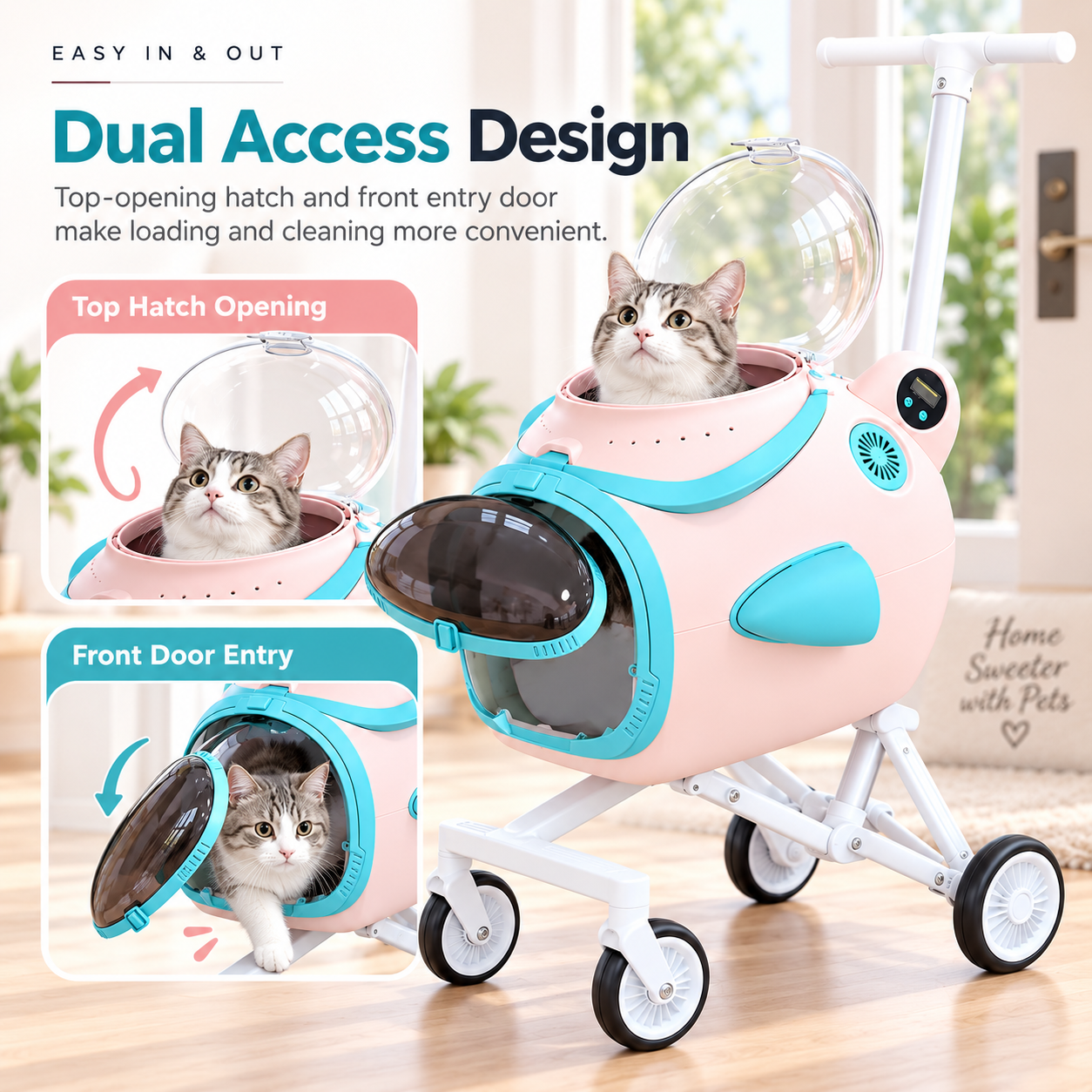 Detachable Capsule Pet Stroller