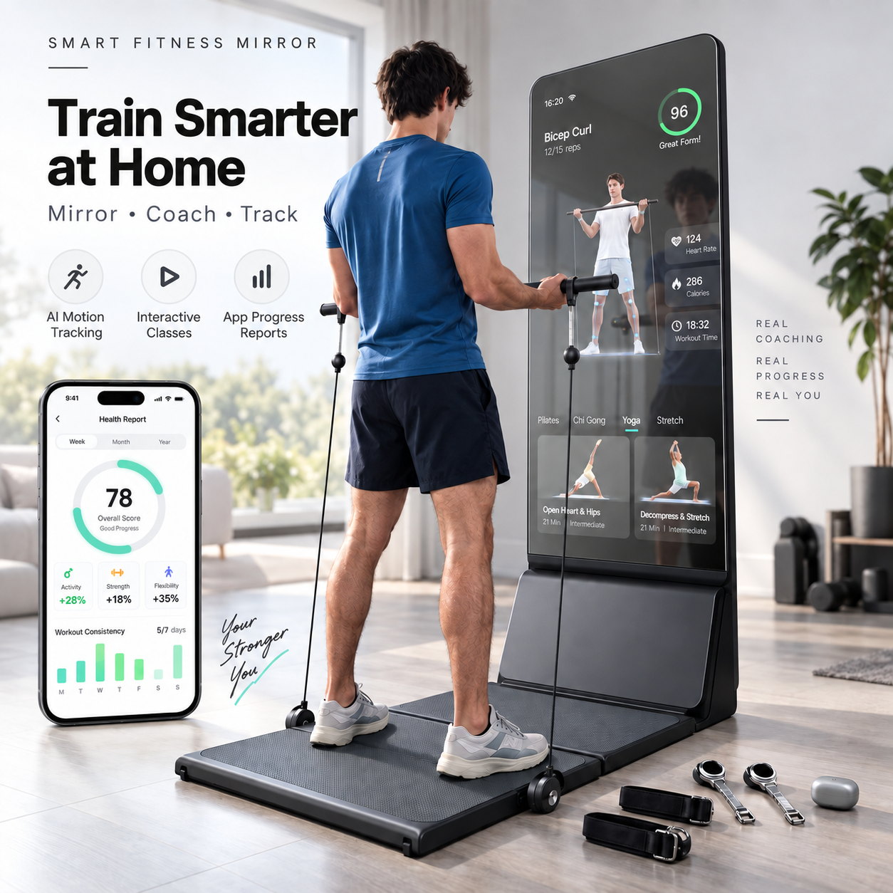 Smart Home Fitness Mirror