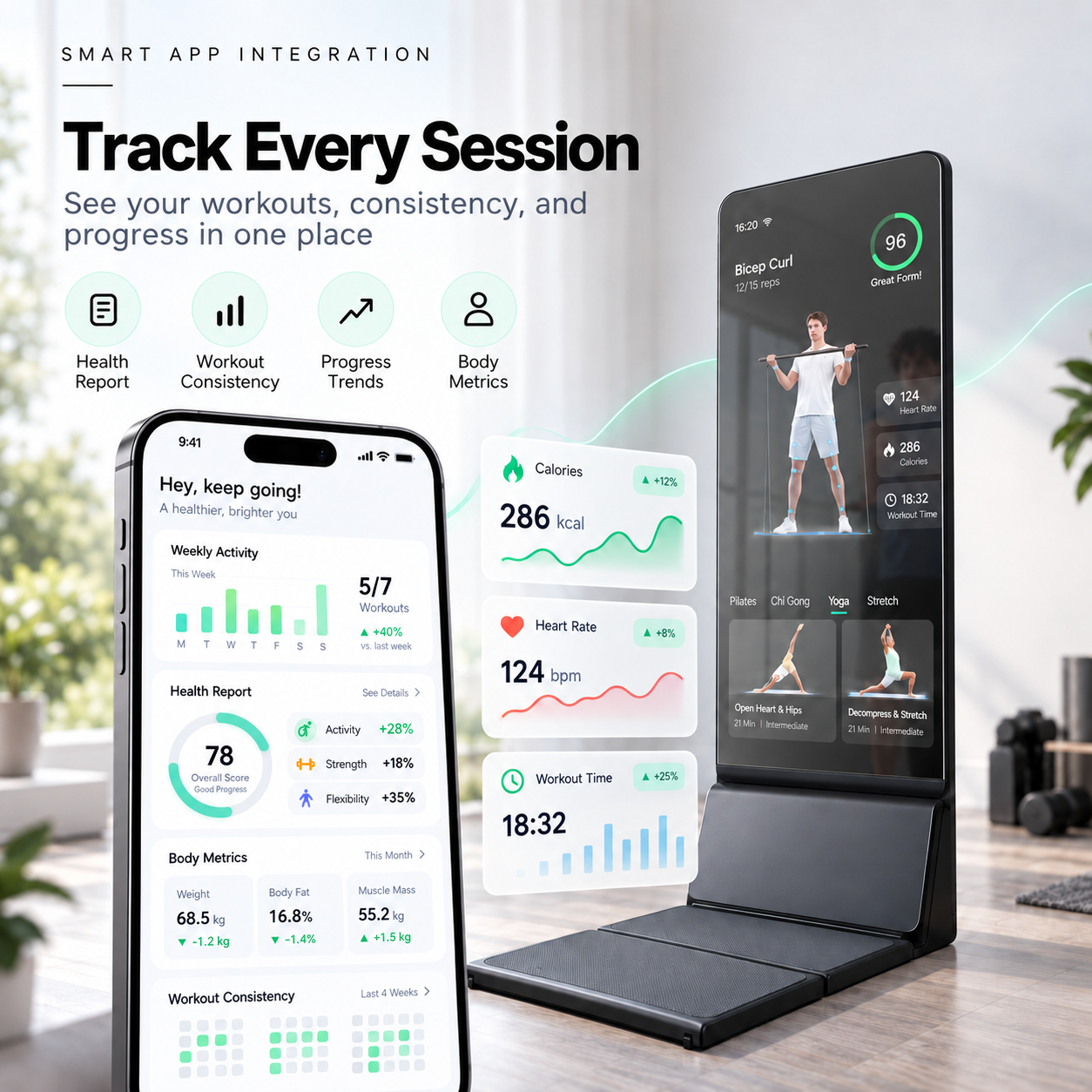 Smart Home Fitness Mirror