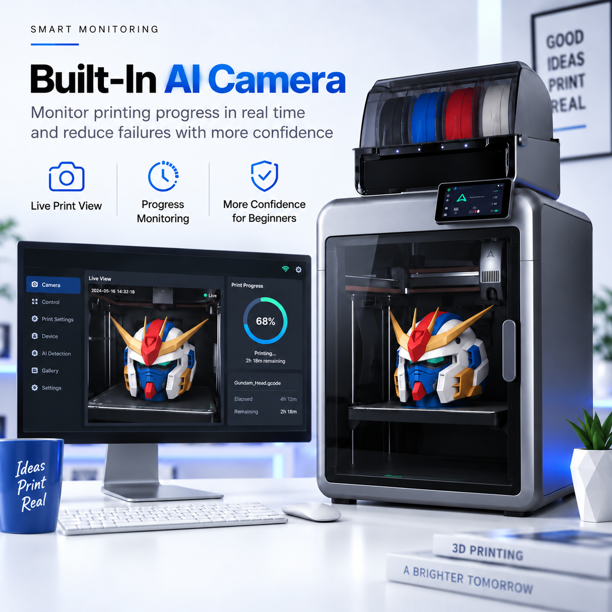 Enclosed Multi-Color 3D Printer
