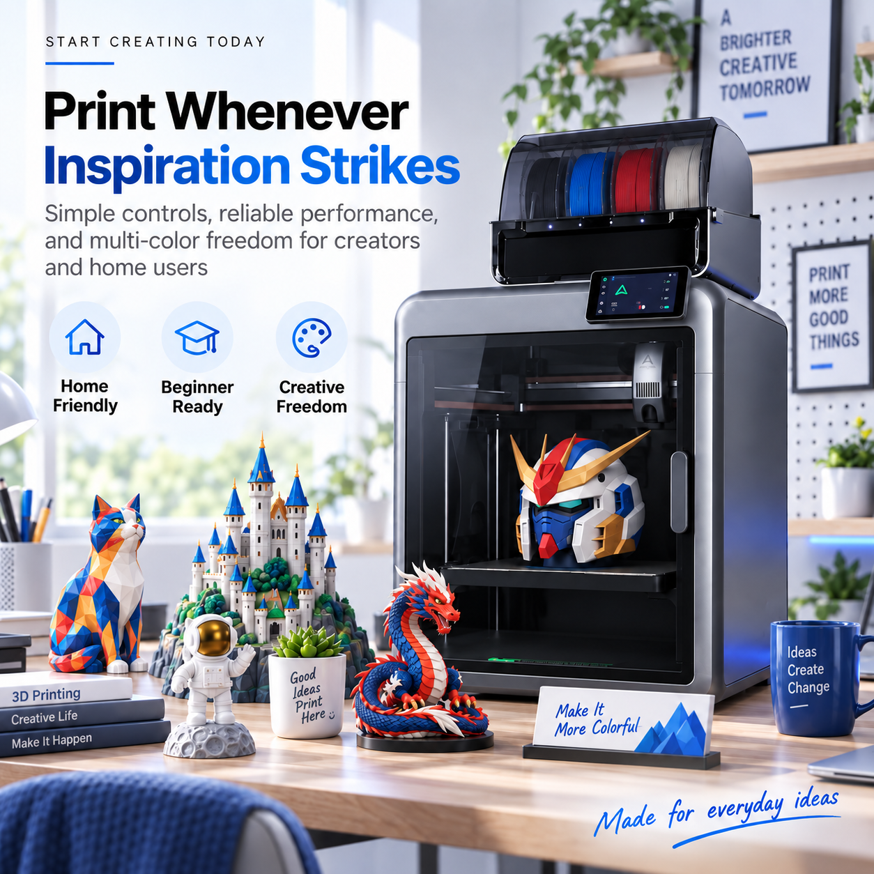 Enclosed Multi-Color 3D Printer