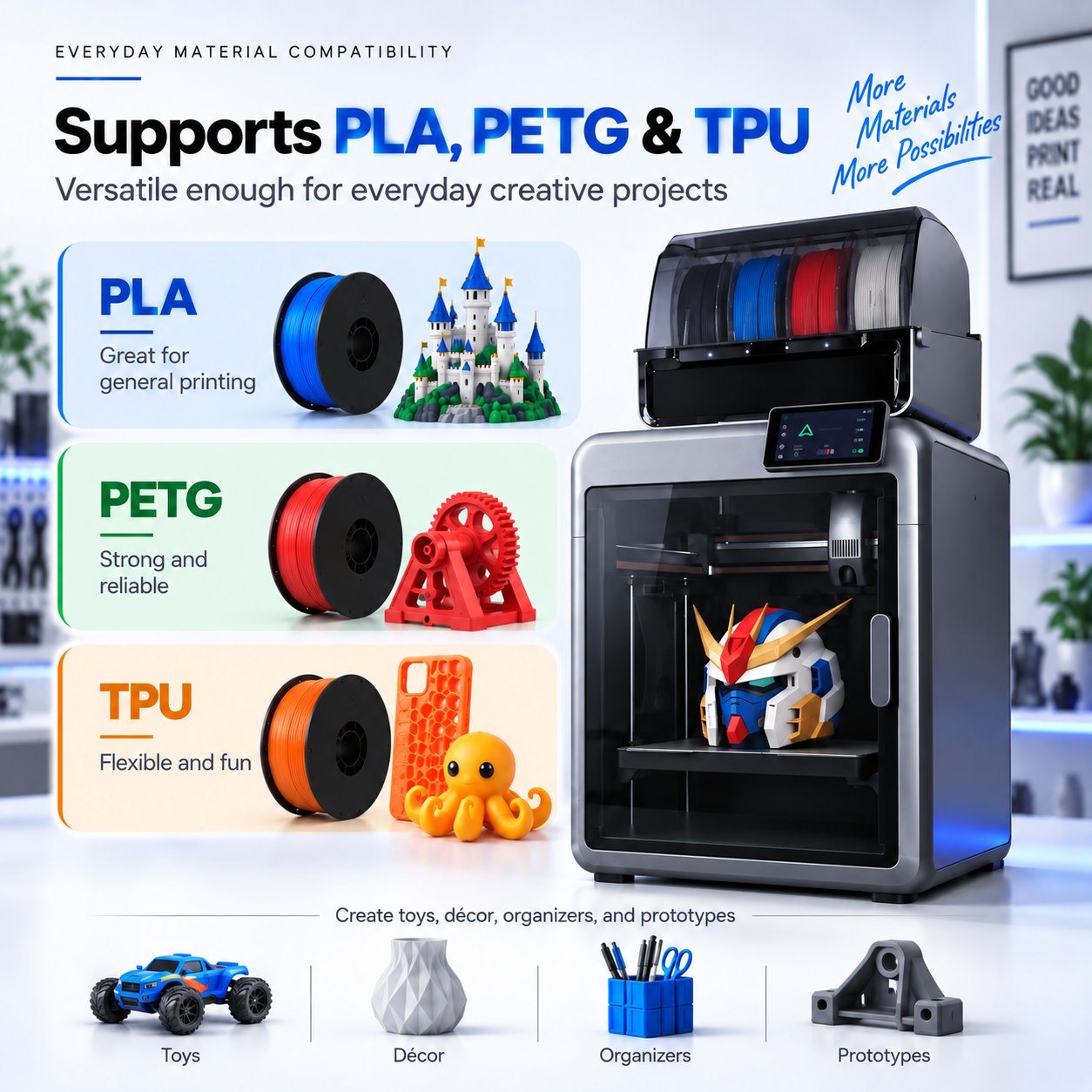 Enclosed Multi-Color 3D Printer