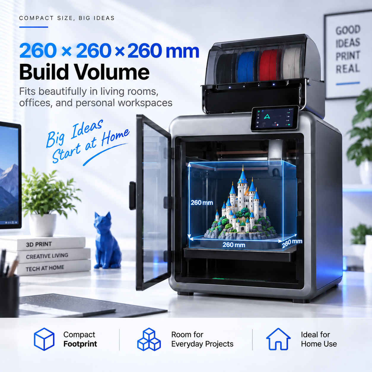 Enclosed Multi-Color 3D Printer
