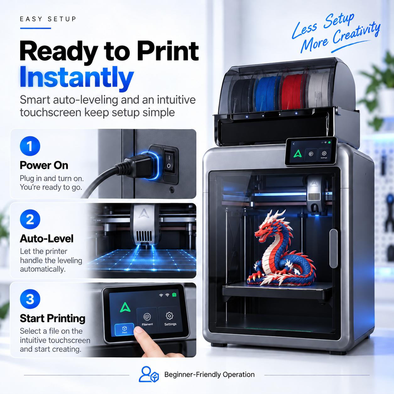 Enclosed Multi-Color 3D Printer
