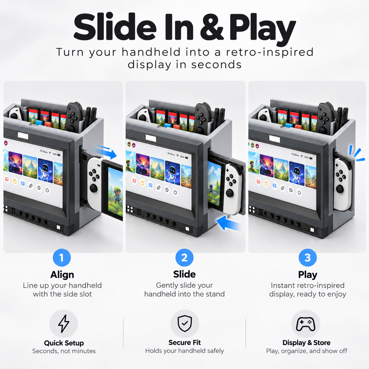 CRT-Style Handheld Console Display Stand