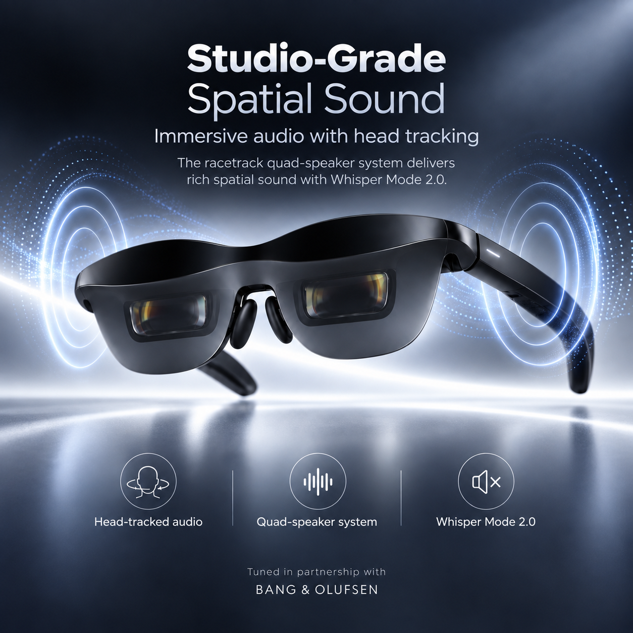 VisionPro X1™ XR Display Glasses | 267" Cinematic Screen With Spatial Sound