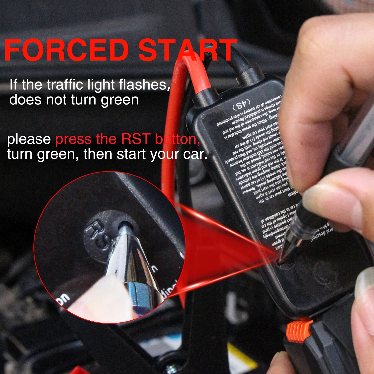Gehopow A13 Portable 12V Jump Starter Power Bank High Power Car Battery Jump Starter