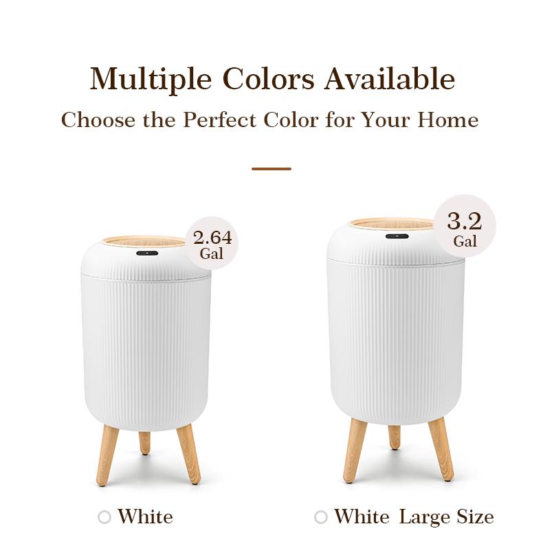 Pukomc Smart Induction Waterproof Trash Can for Bathroom, Bedroom, Office Nordic Style, Household Items Saving Space Motion Sensor Multifunctional Home Goods Environmentally Friendly Automatic summerwins