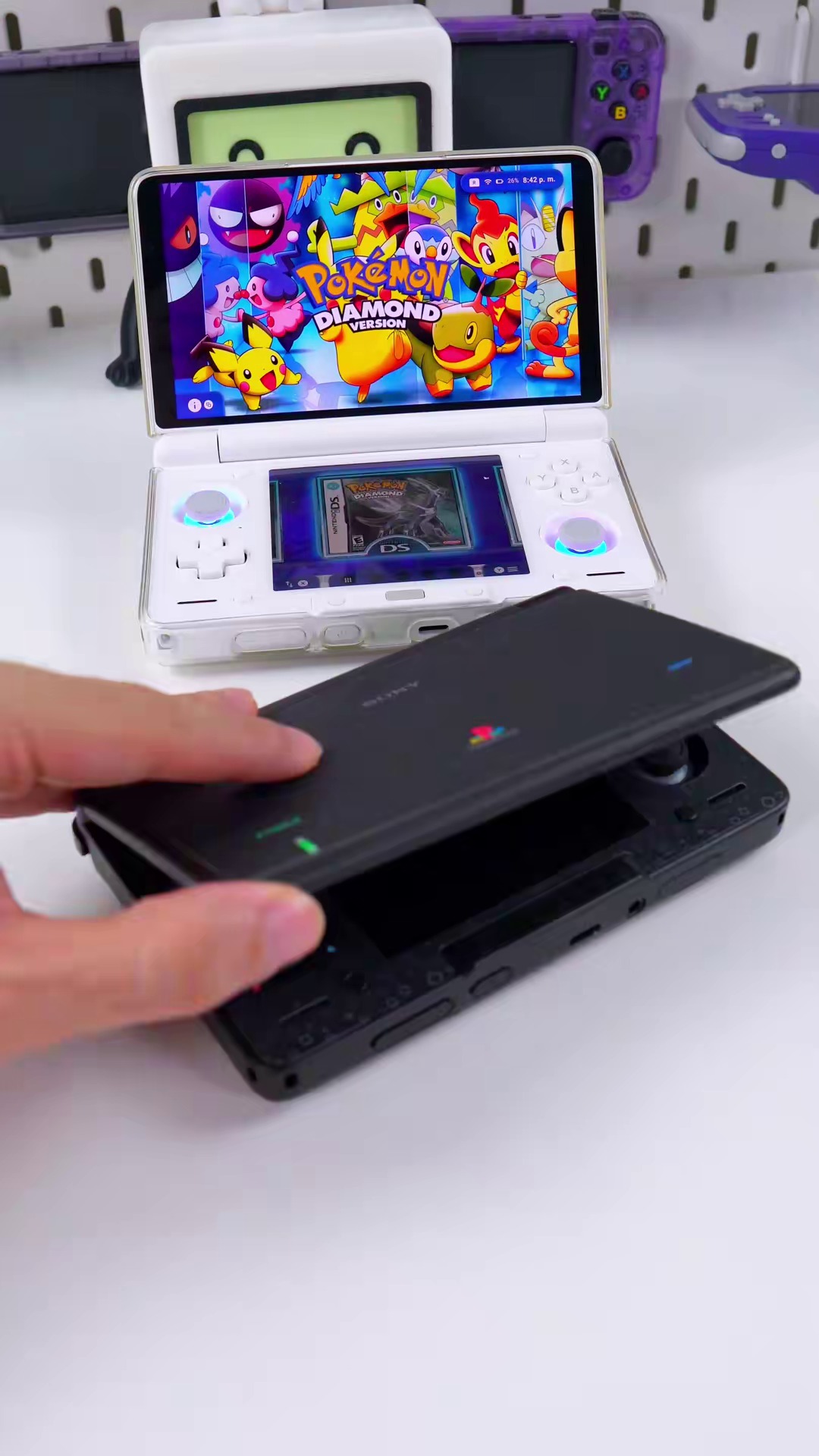 Dual display gaming handheld