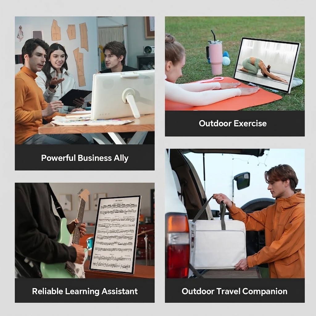 🎉Anniversary Sale - 25" Ultra-Slim Portable Smart Touchscreen (Built-in 8-Hr Battery, Auto-Rotate & Universal Wireless Mirroring)
