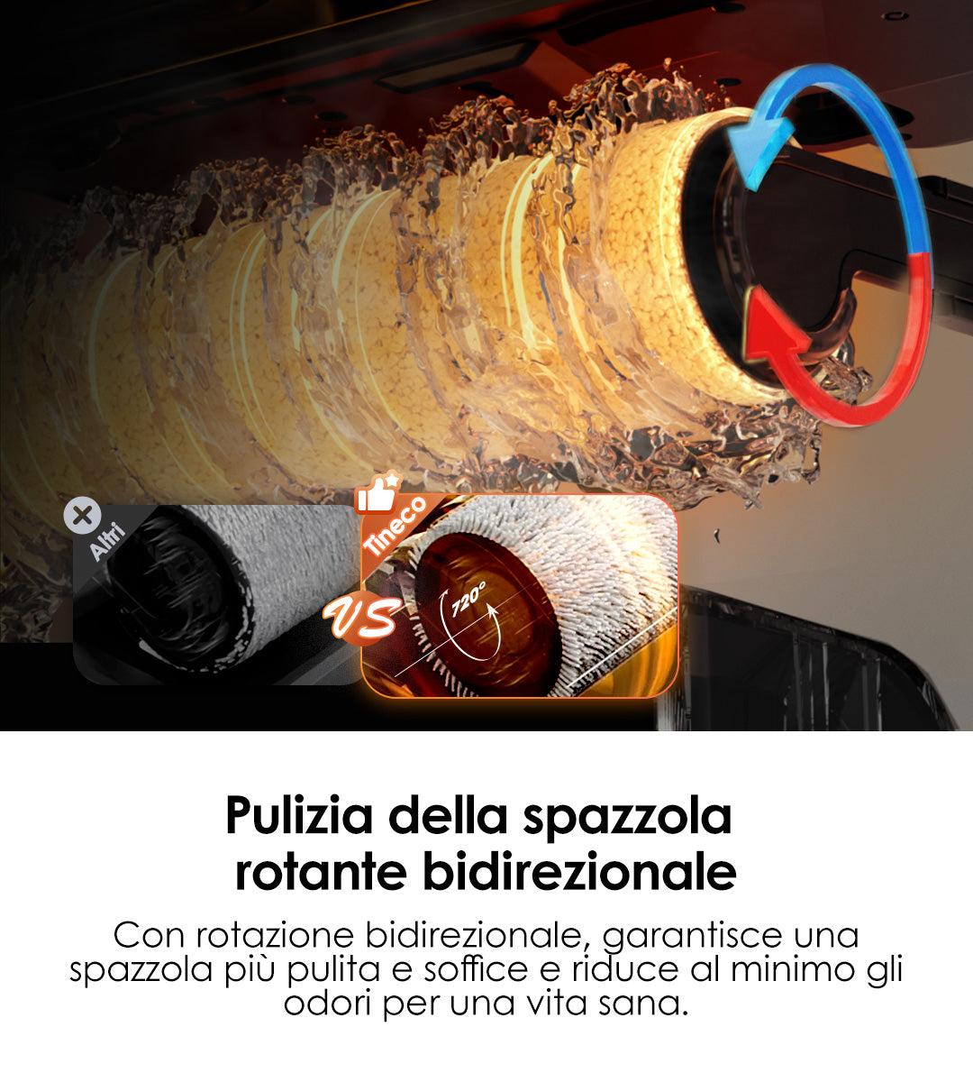 Il serbatoio per acque sporche da 0,72 litri si distingue per la sua praticit&agrave; d'uso: grazie a una robusta maniglia, pu&ograve; essere svuotato e pulito in un attimo. La trasparenza del materiale rende inoltre facile capire quando &egrave; necessario svuotare il serbatoio.