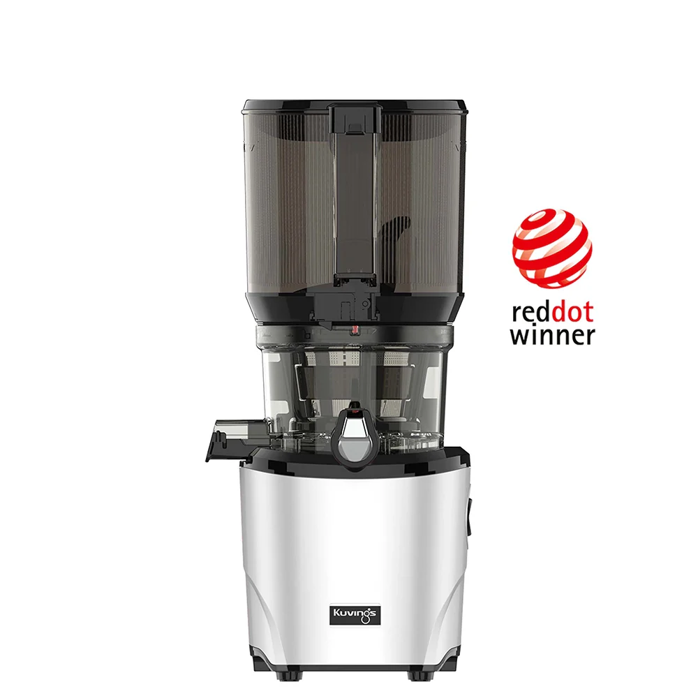 Cold Press Juicer Machine – Self-Feeding for Hands-Free Use – Easy to Clean, Quiet 240W Motor, 100 oz Large Masticating Juicer – Designed for Silky Juice with Low Pulp – Silver