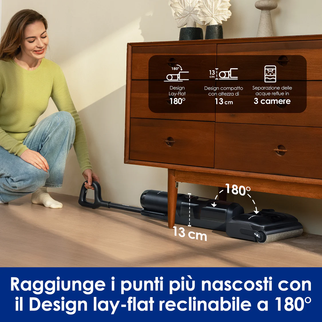 FLOOR ONE S7 Stretch Steam Lavapavimenti e Aspirapolvere a Vapore Senza Fili