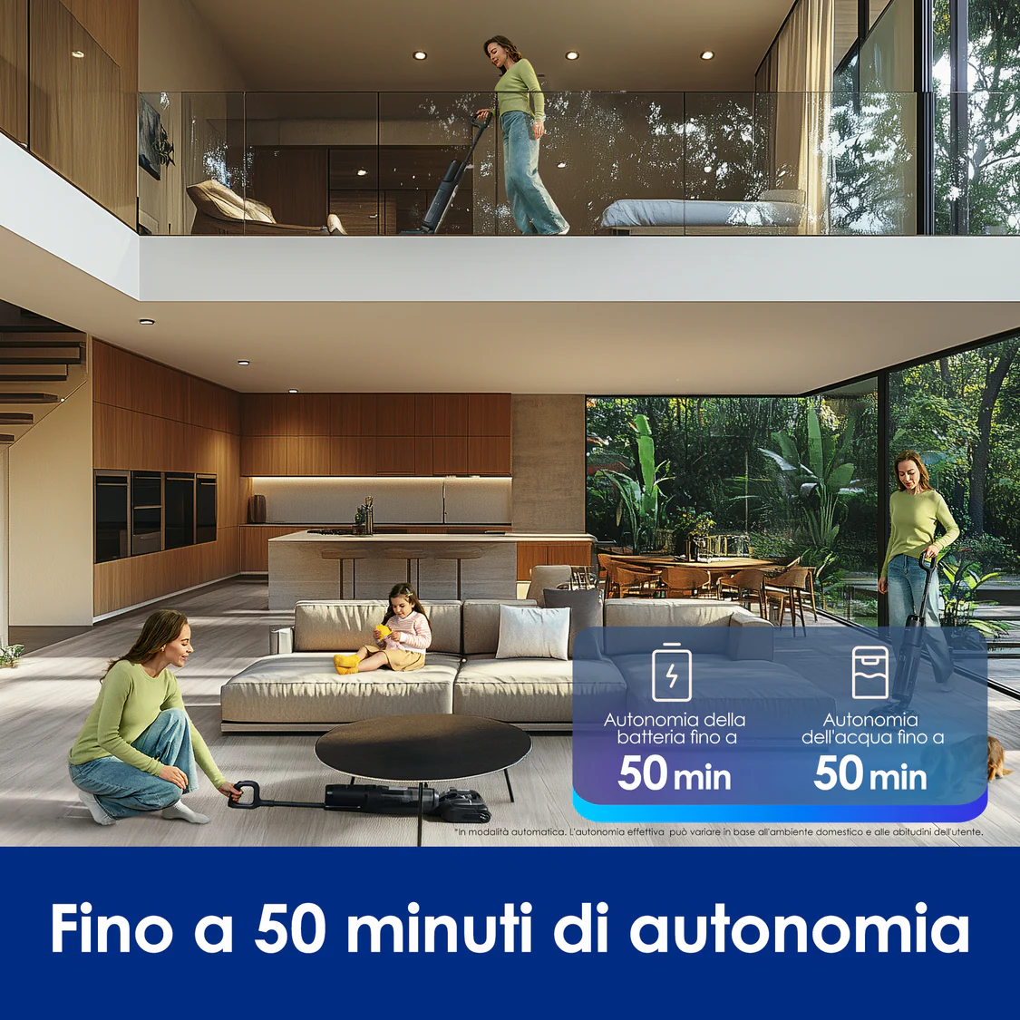 FLOOR ONE S7 Stretch Steam Lavapavimenti e Aspirapolvere a Vapore Senza Fili