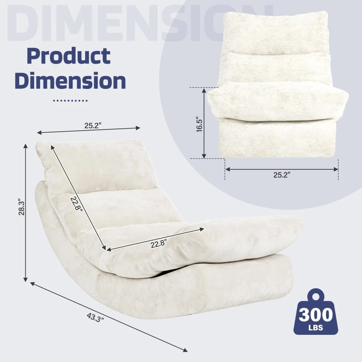CozyArc U-Shaped Lounge Chair with Bluetooth Speaker & Gentle Heating