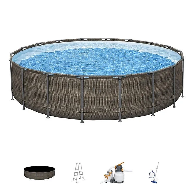 🏊Beat the Heat in Style – 18’ x 48” Round Above Ground Pool Set