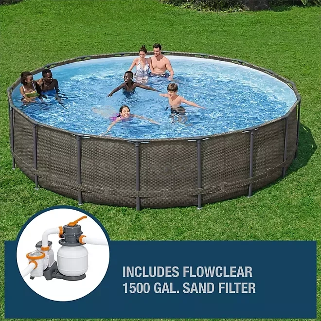 🏊Beat the Heat in Style – 18’ x 48” Round Above Ground Pool Set
