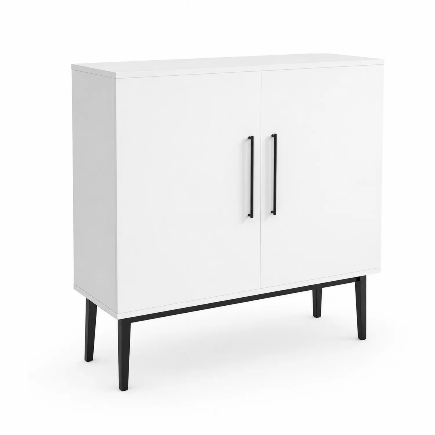 Aufbewahrungsschrank MDF mit Türen Weiß 100x40x120 cm-Dorviorae