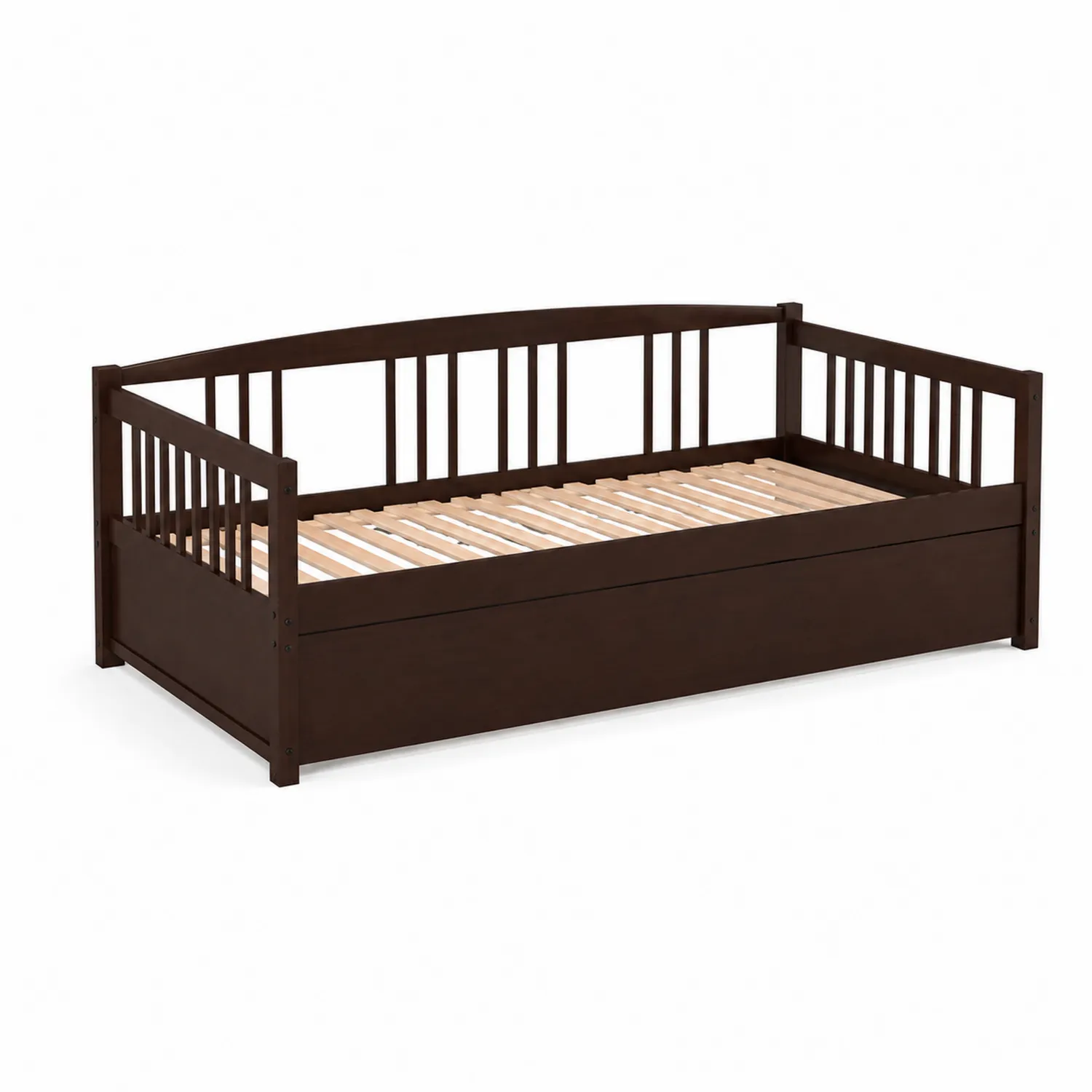 Holztagesbett Dunkelbraun 200x90 cm-Dorviorae