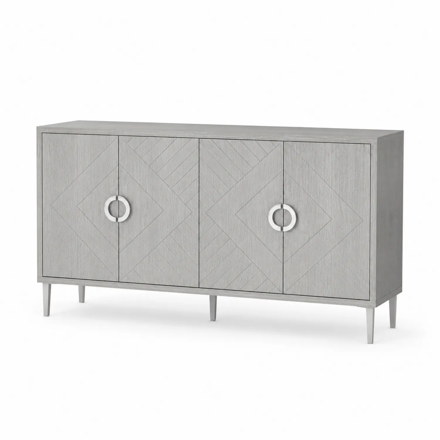 Buffetschrank MDF Metall Esche Grau 160x45x90cm-Dorviorae
