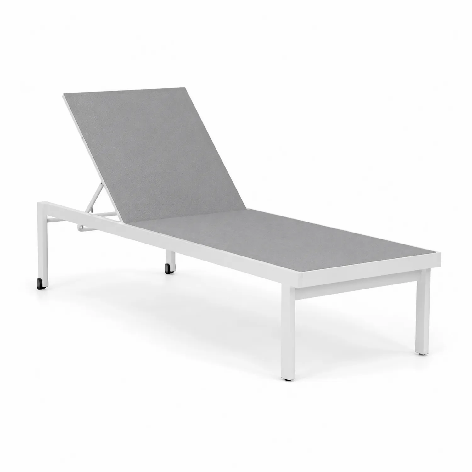 Sonnenliege Aluminium Textilene Verstellbar Grau-Dorviorae