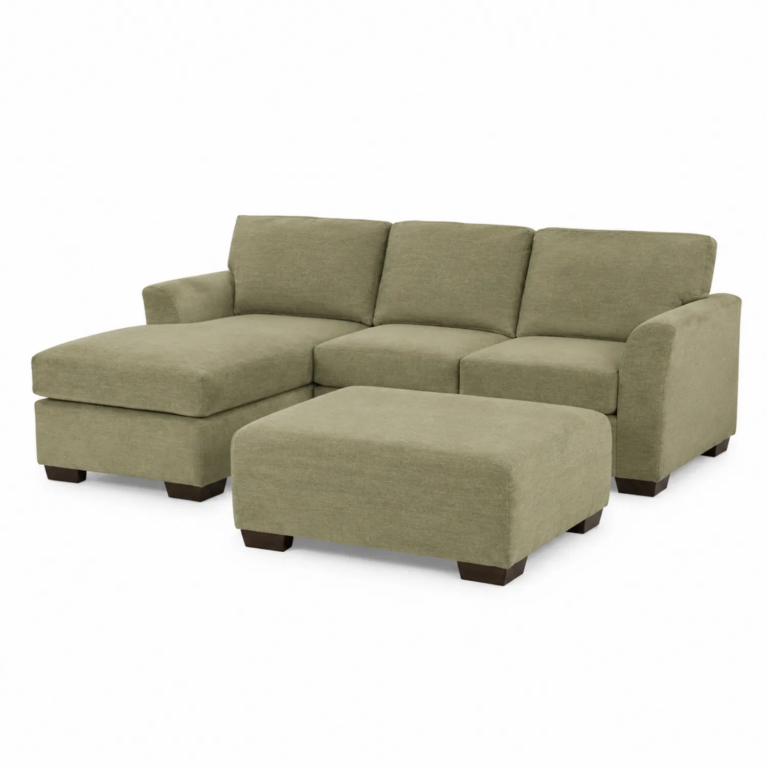 Ecksofa Set Stoff Grün-Dorviorae