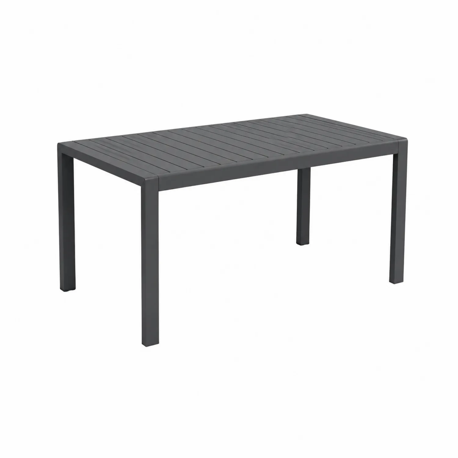 Rechteckiger Gartentisch aus Aluminium Dunkelgrau-Dorviorae