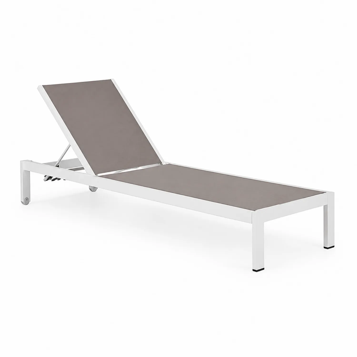 Gartenliege Aluminium Textilene Grau 200 cm-Dorviorae