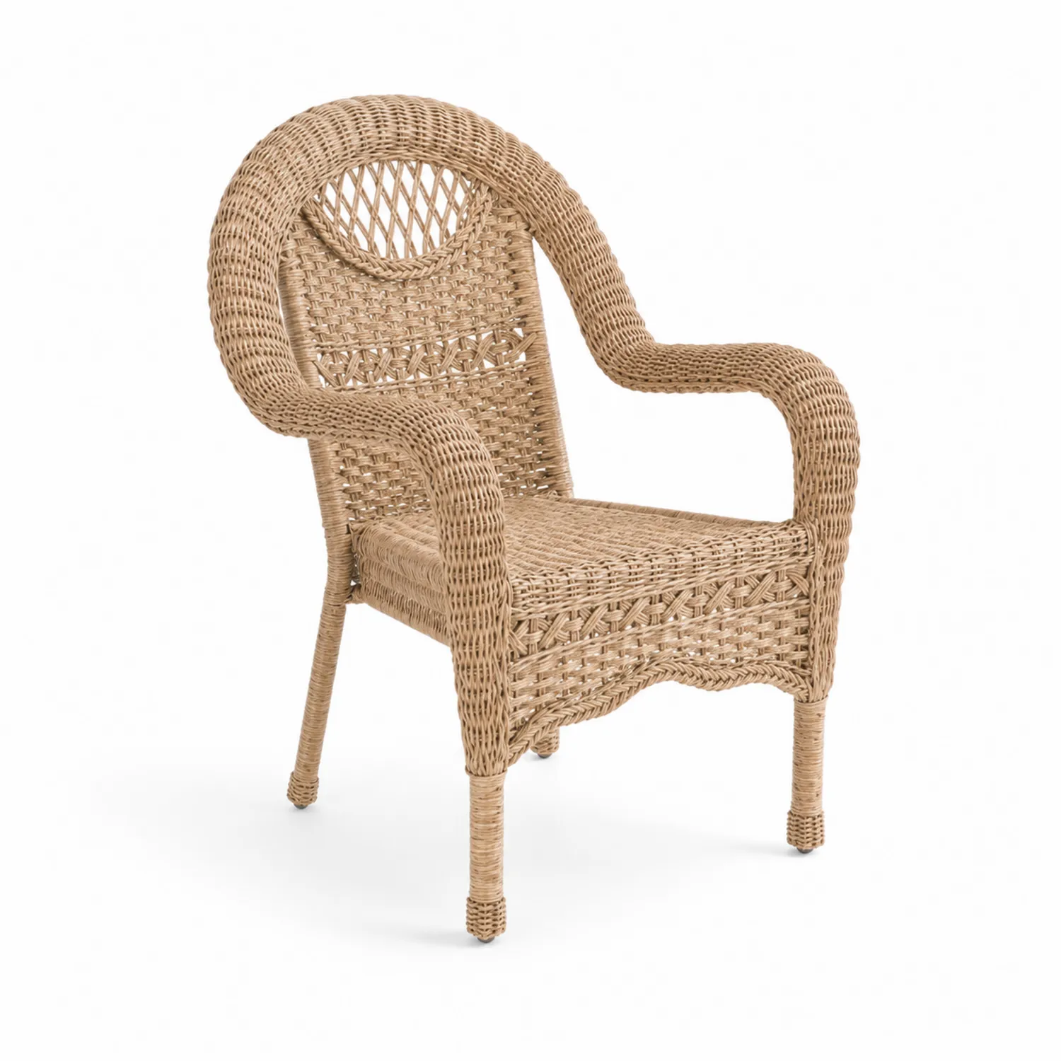 Polyrattan Gartensessel Rund Natur-Dorviorae