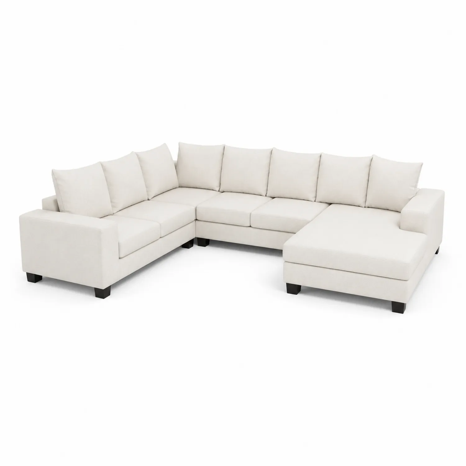 Modulares Stoff-Ecksofa Weiß-Dorviorae