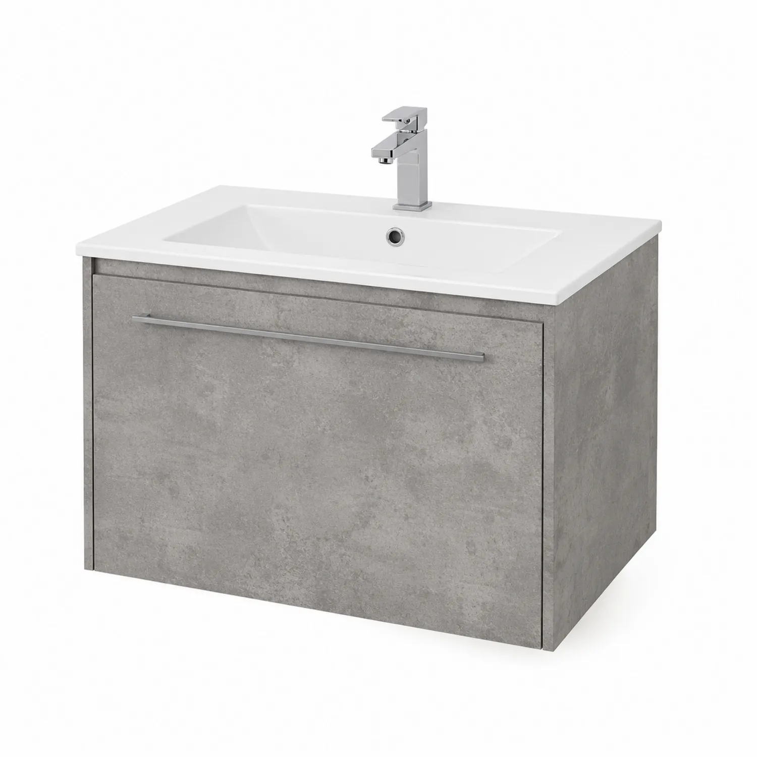 Einzelwaschtisch Keramik 60x45x40 cm Grau-Dorviorae
