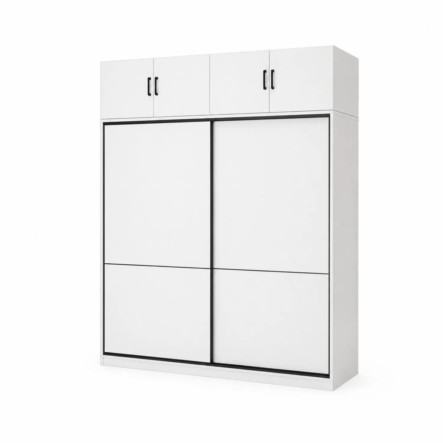 Schiebetüren-Kleiderschrank Holzwerkstoff 200x60x240 cm Weiß-Dorviorae