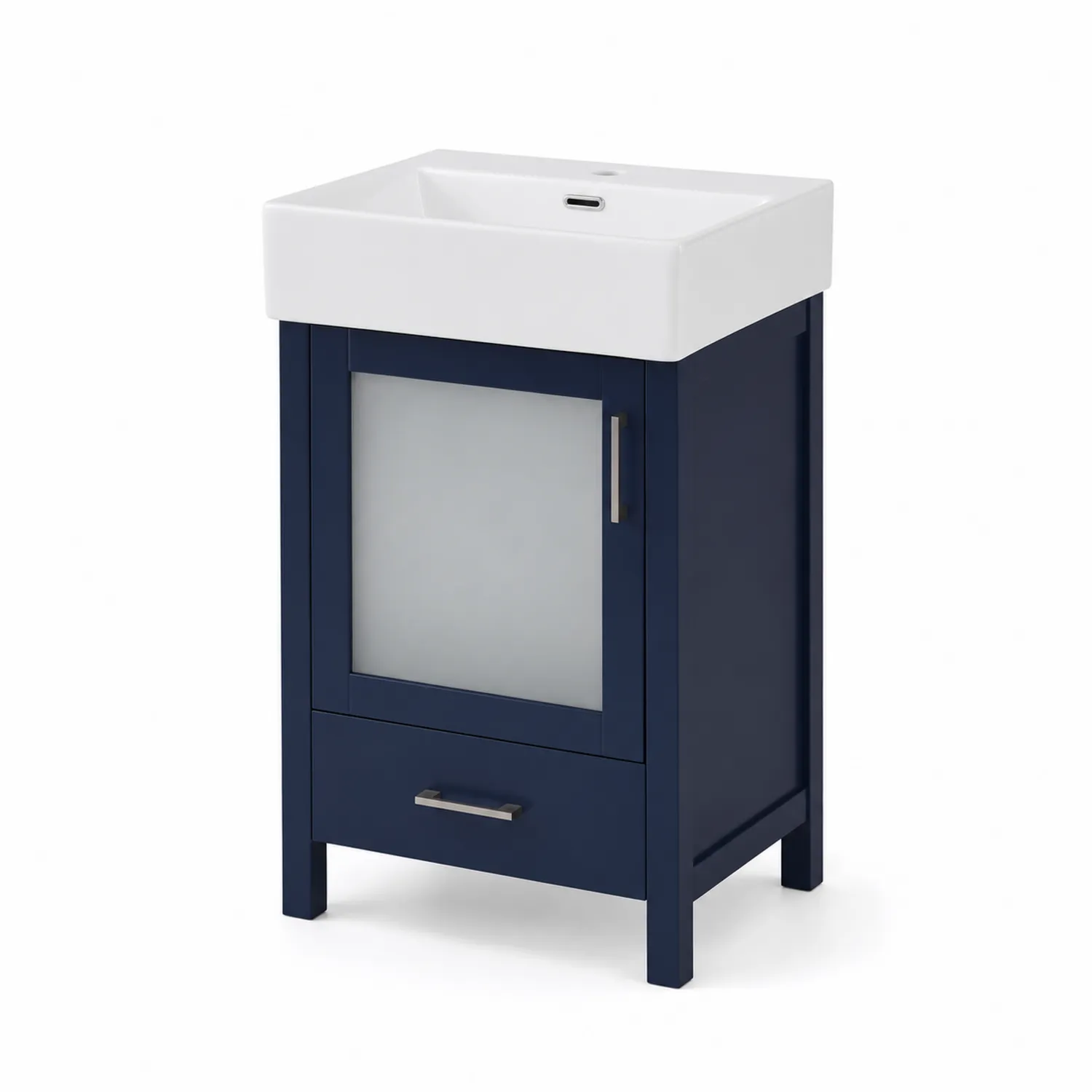 Waschtisch mit Unterschrank Keramik MDF Blau-Dorviorae