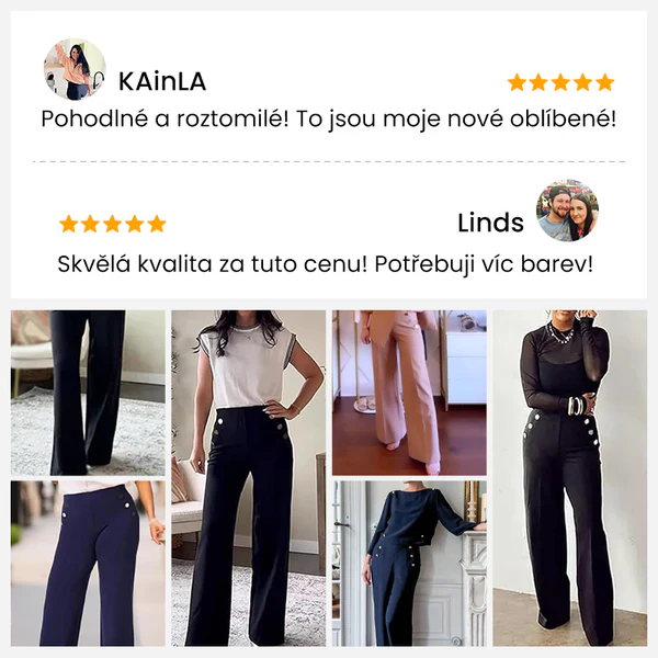 🔥 Dámske nohavice Plus Size s vysokým priehlavkom a širokými nohavicami