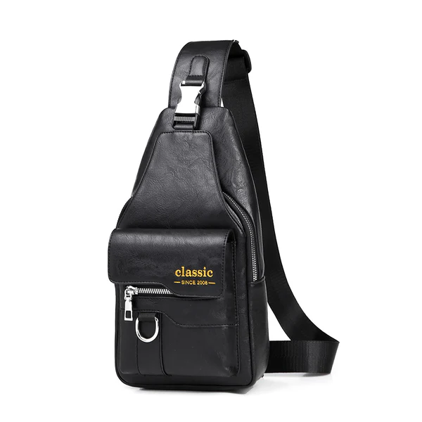 💯🎁Retro waterproof faux leather shoulder bag for men.