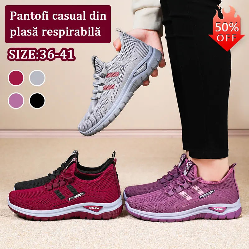【36-41】Pantofi noi din plasă respirabilă pentru exterior