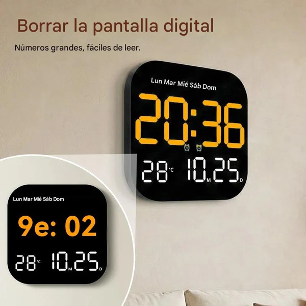 🕰️🛏️ Ceas digital potrivit atât pentru acasă, cât și pentru birou, cu reglare a luminozității/temperaturii.