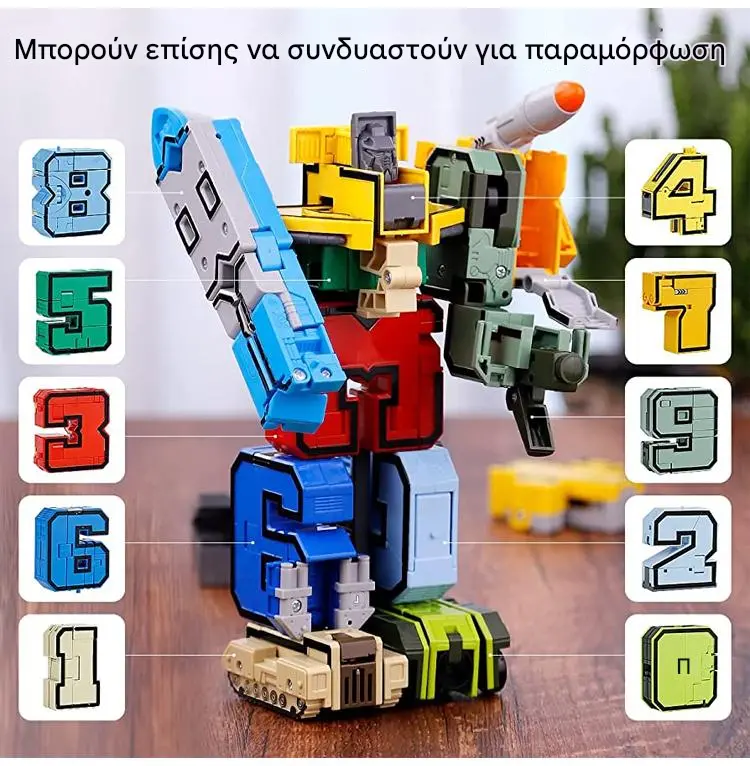 【Cel mai bine vândut】🧒Jucărie robot cu transformare digitală pentru copii