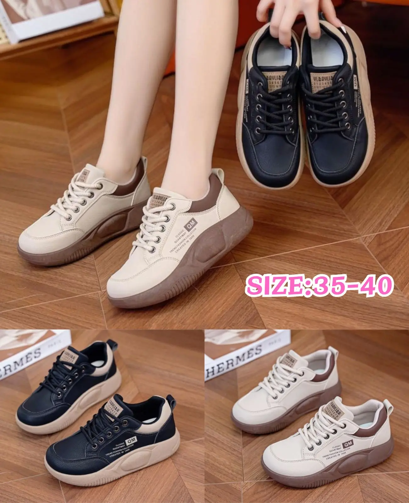 🏆👟【35-40】Pantofi casual la modă cu talpă groasă, model nou, 2026