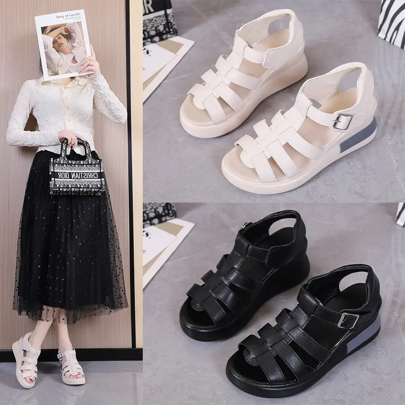 【35-42】 Sandale cu talpă moale, cizme retro cu talpă moale