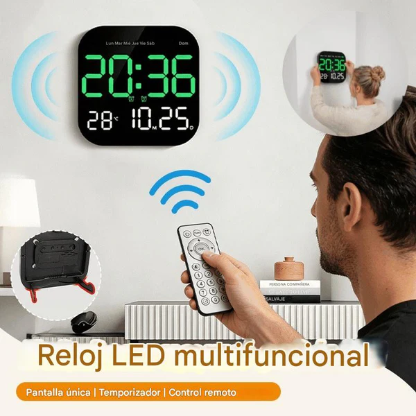 🕰️🛏️ Ceas digital potrivit atât pentru acasă, cât și pentru birou, cu reglare a luminozității/temperaturii.