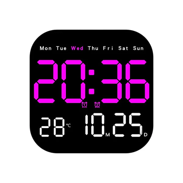 🕰️🛏️ Ceas digital potrivit atât pentru acasă, cât și pentru birou, cu reglare a luminozității/temperaturii.